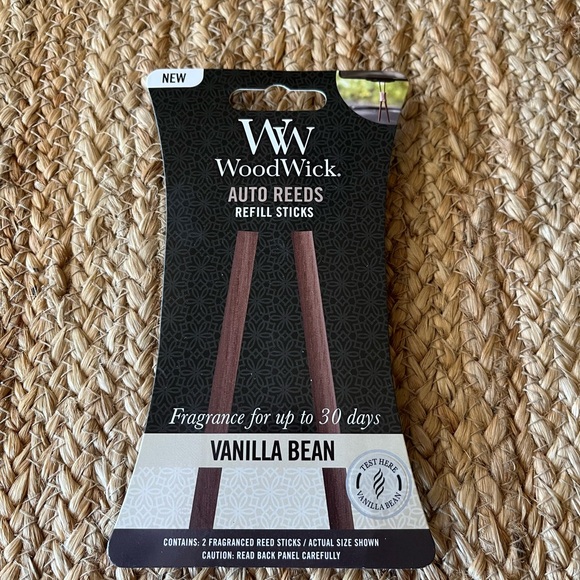 New WoodWick Vanilla Bean Hanging Auto Reeds Air Freshener Refill Sticks - Picture 1 of 1